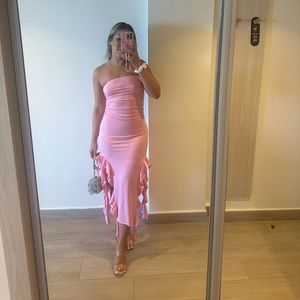 Pink bodycon dress